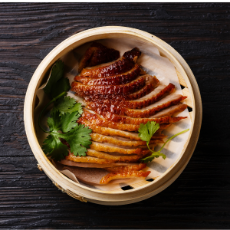 Cooked Duck Peking Leg Boneless Sliced 4 x 1kg packs per carton